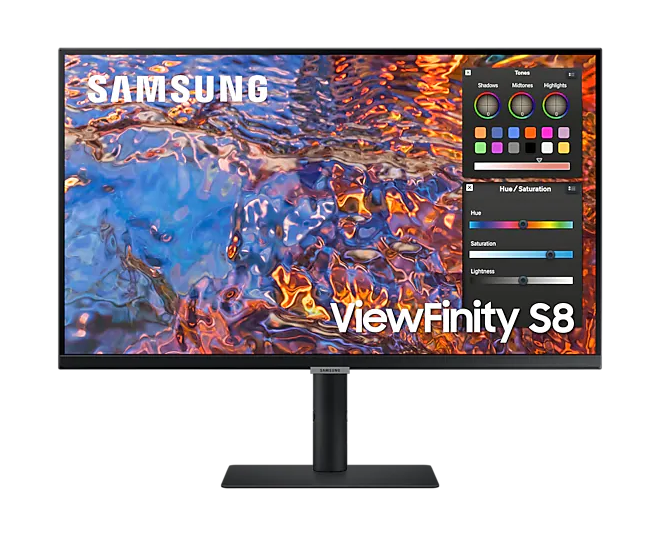 Màn hình máy tính Samsung ViewFinity S8 UHD LS27B800PXEXXV ( 27 inch ( 3,840 x 2,160 ) IPS / 60Hz / 5ms / Display Port / HDMI / USB Hub / USB - C Charging 90W    ) - Hàng Chính Hãng