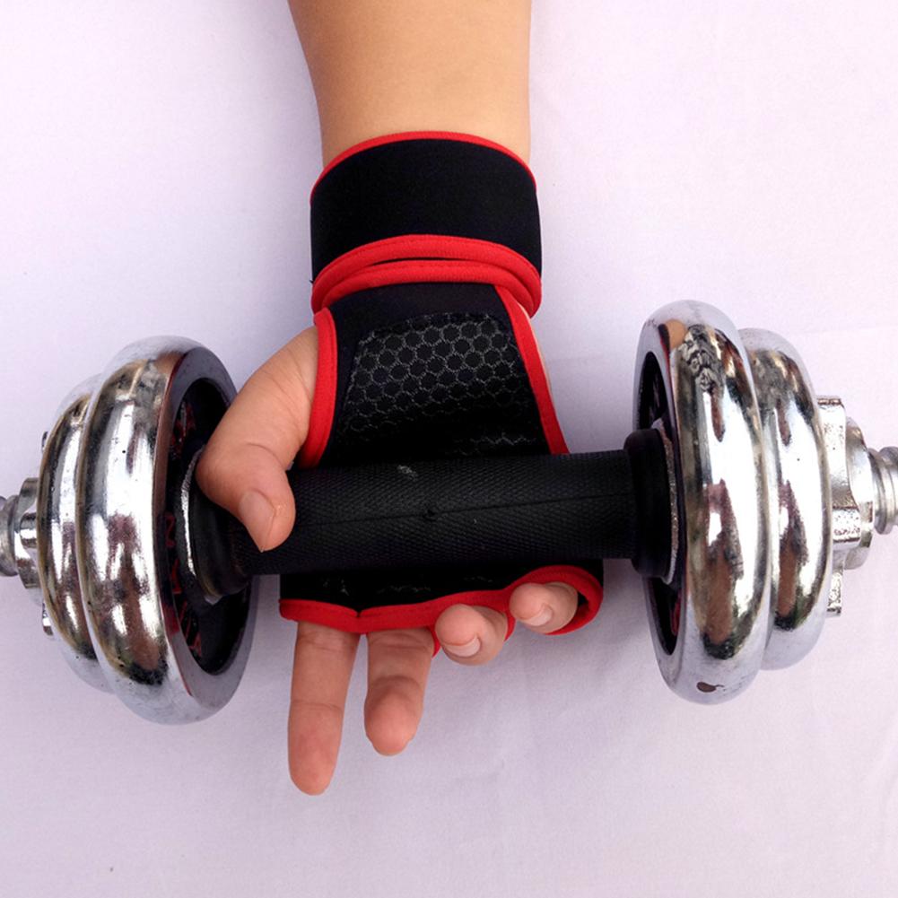 1 cặp găng tay tập tạ cho nam giới Thể thao Thể thao Xây dựng Thể dục dụng cụ Thể dục Gym tay Cổ tay không trượt Color: Black XL