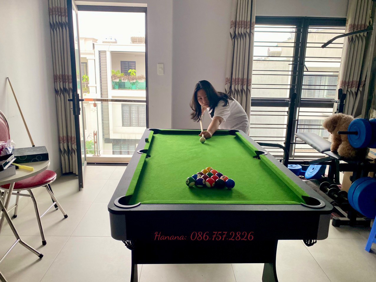 Bàn Bida Cỡ Lớn Kết Hợp Bóng Bàn 2 Trong 1, Đầy Đủ Phụ Kiện, Bi A Lỗ, Bóng Bàn Mini Gia Đình Văn Phòng Kinh Doanh Hanana