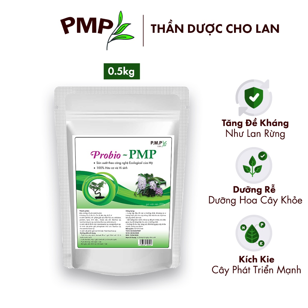 Phân tan chậm Probio PMP hữu cơ vi sinh cho hoa cây cảnh (0,5Kg -1,5kg)