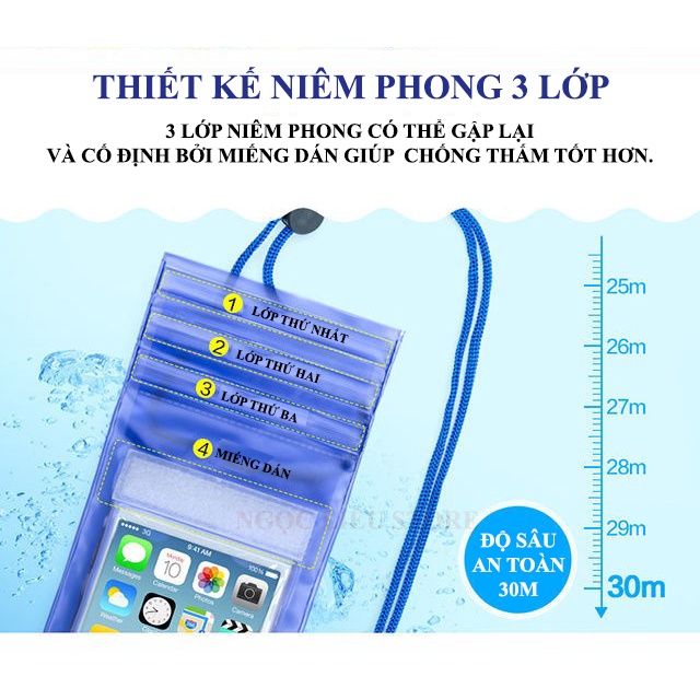 Túi Chống Nước Dễ Thương, Loại Đẹp Cho Điện Thoại (Túi Đựng Điện Thoại Đi Bơi - Đi Mưa)