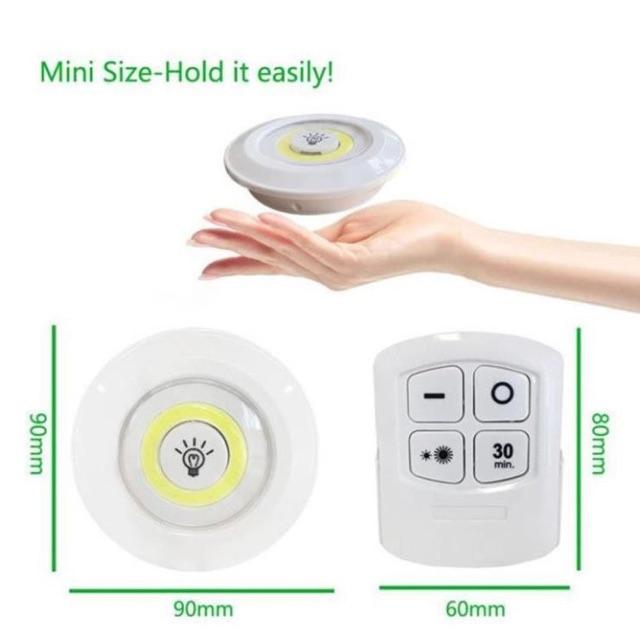 Bộ 3 Đèn Led Mini Cảm Ứng Gắn Tường Tủ - Có Chức Năng Hẹn Giờ Tắt Tiện Lợi