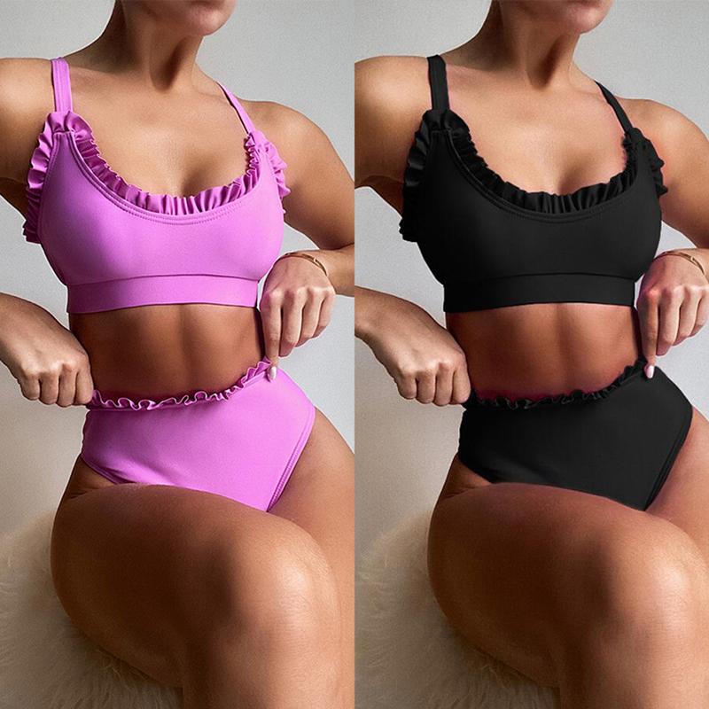 Bikini 2021 Phụ Nữ Cao Cấp Thông Chắc Chắn Đồ Bơi Gợi Cảm Top Tắm Biển Phù Hợp Mặc Đi Biển Bikini Bộ