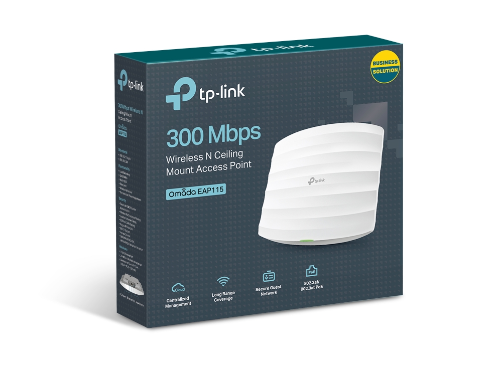 Thiết bị thu phát vô tuyến TP-LINK EAP115 băng tần 2.4GHz Wifi 300Mbps - Hàng chính hãng