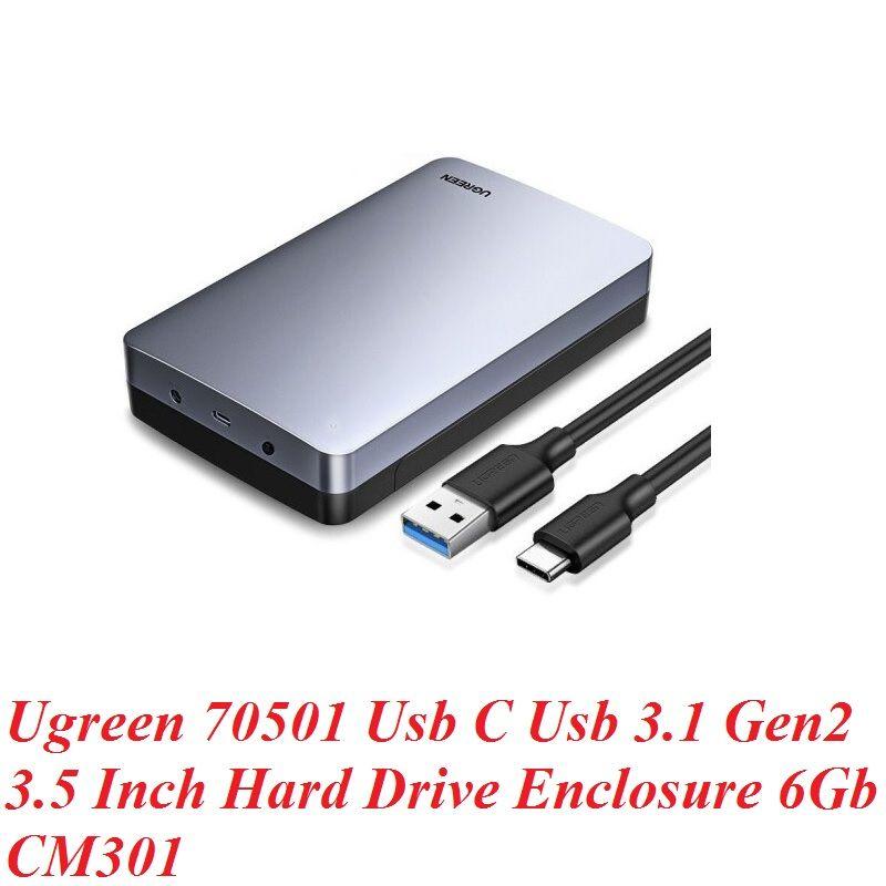 Ugreen UG70501CM301TK 2.5 3.5 Inch hỗ trợ đến 16tb box ổ cứng cổng Type C gắn pc cổng Usb 3.1 Gen2 - HÀNG CHÍNH HÃNG