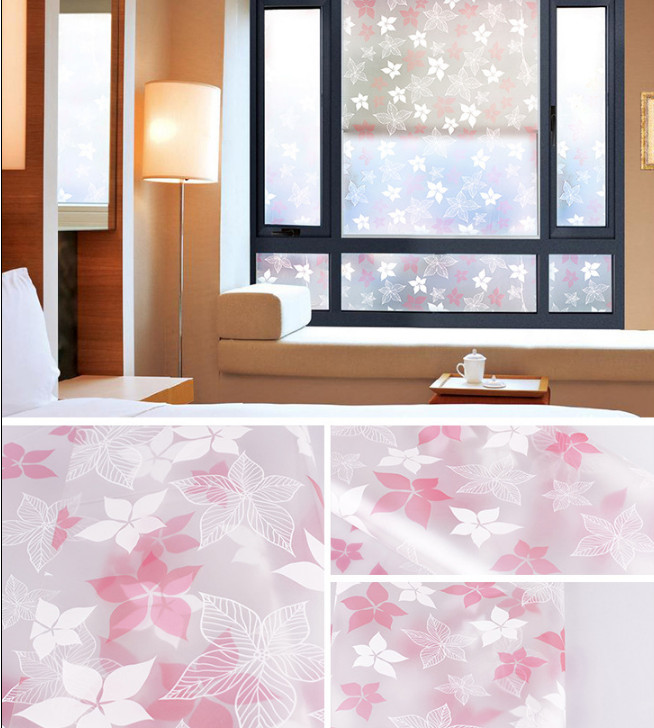 Combo 5 Mét Decal Giấy Dán Kính Hoa Năm Cánh Hồng