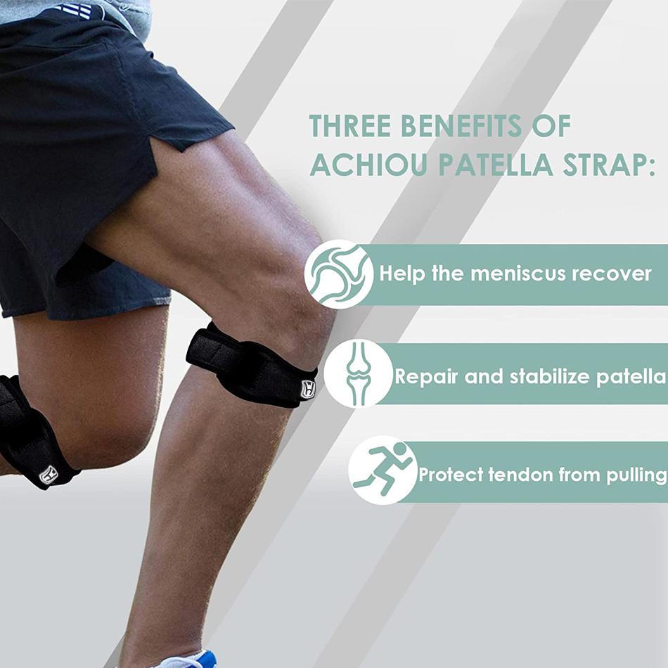 Thể thao đáng giá nẹp dây đeo có thể điều chỉnh dây đeo Eva Kneepads Hỗ trợ đầu gối Pad Gear Gear Basketball Protector Color: 1 Piece Blue