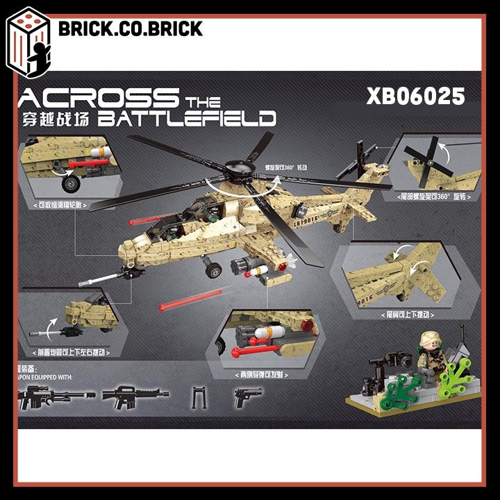 Lắp Ráp Mô Hình Máy Bay WZ10 Trực Thăng Chiến Đấu Attack Helicopter XB06025