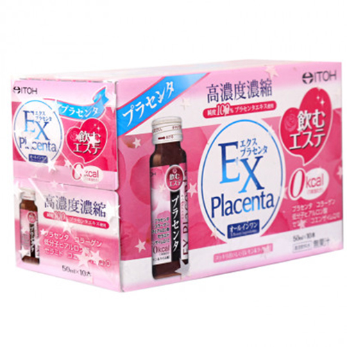 Thực phẩm chức năng nước uống chống lão hóa bổ sung Collagen Itoh EX Placenta (10 lọ x 50ml) Số 1 Nhật bản 