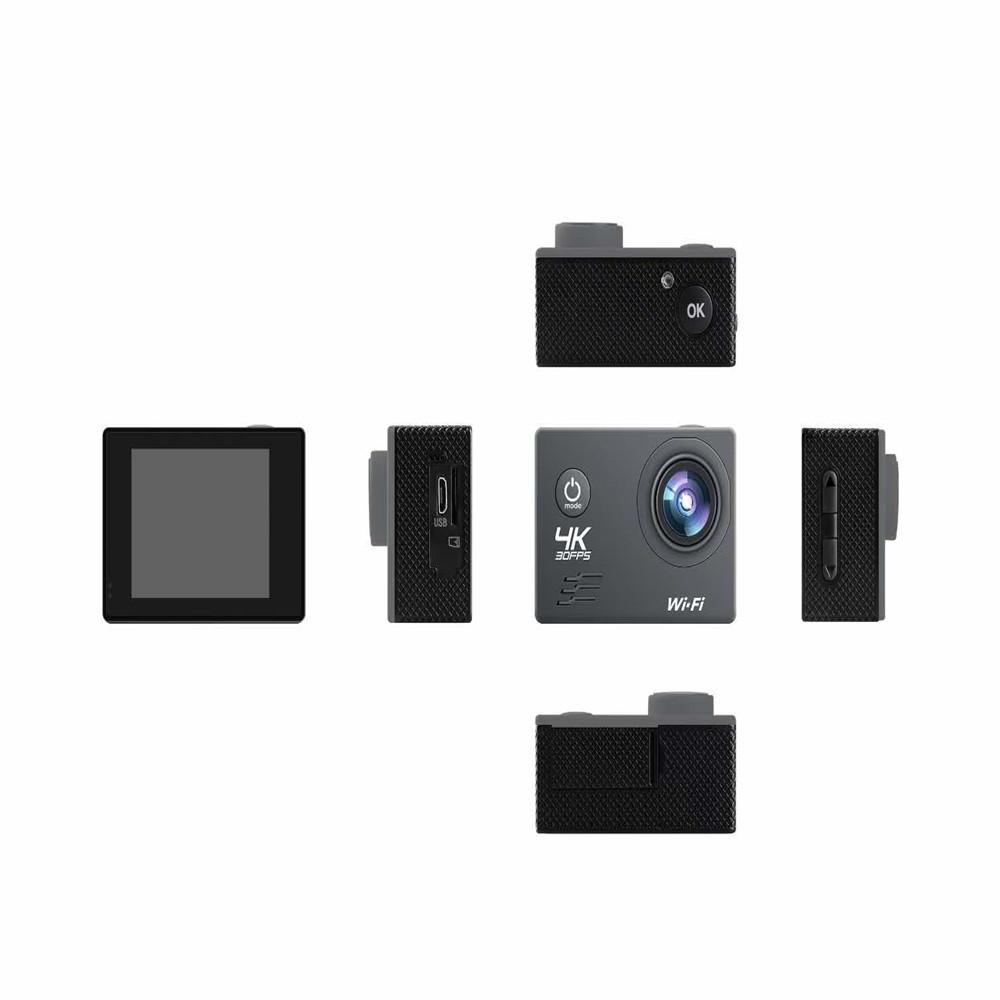 Camoro Màn hình màu kép Máy ảnh hành động thể thao mini 4K Hd WiFi Video Máy ảnh kỹ thuật số