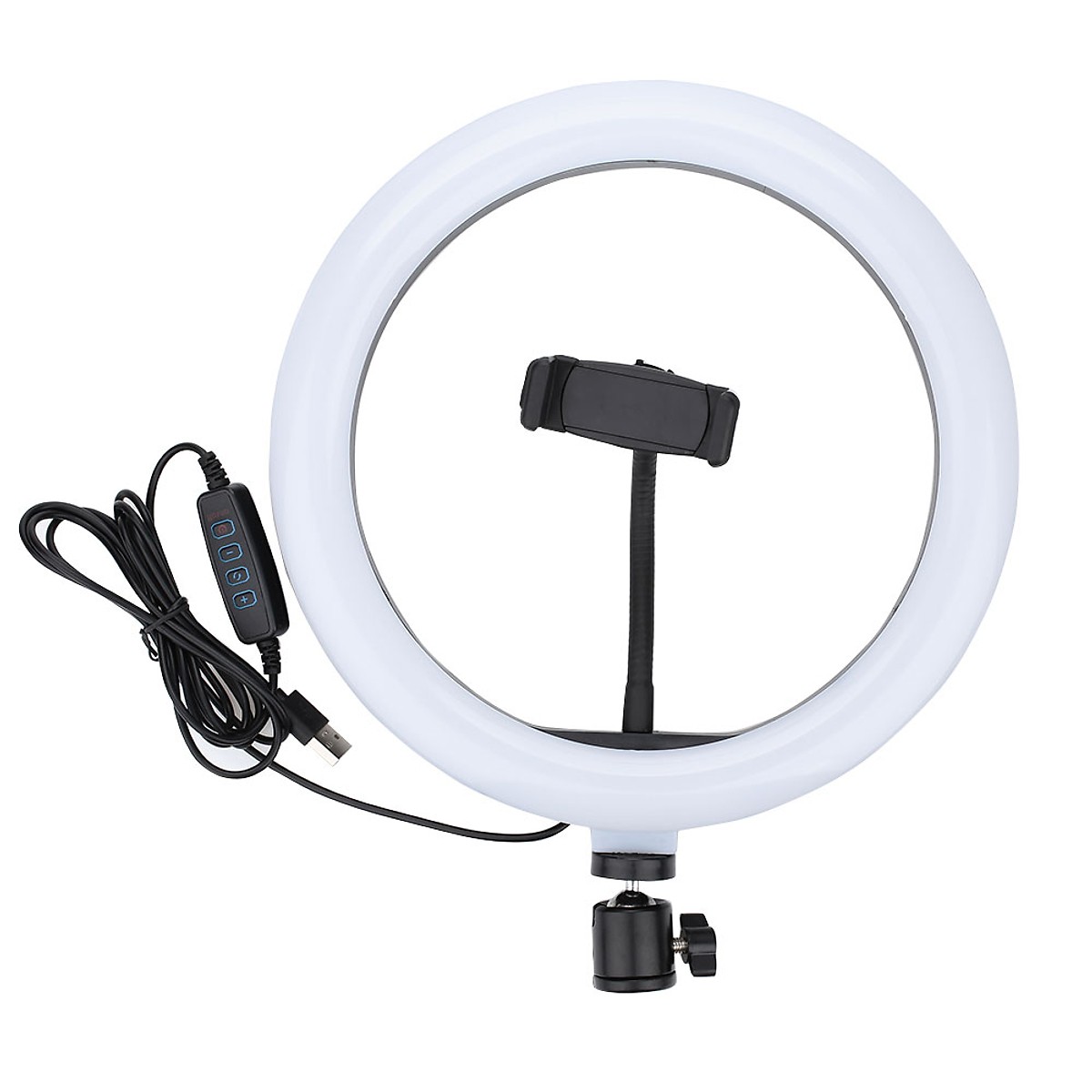Đèn led livestream 33cm (Φ33) 3 chế độ đèn tích hợp giá đỡ điện thoại - Hàng nhập khẩu