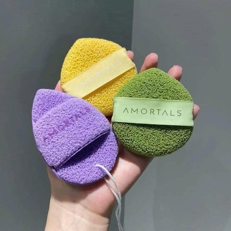 Bông Mút Rửa Mặt AMORTALS Bọt Biển Hình Giọt Nước Hỗ Trợ Làm Sạch