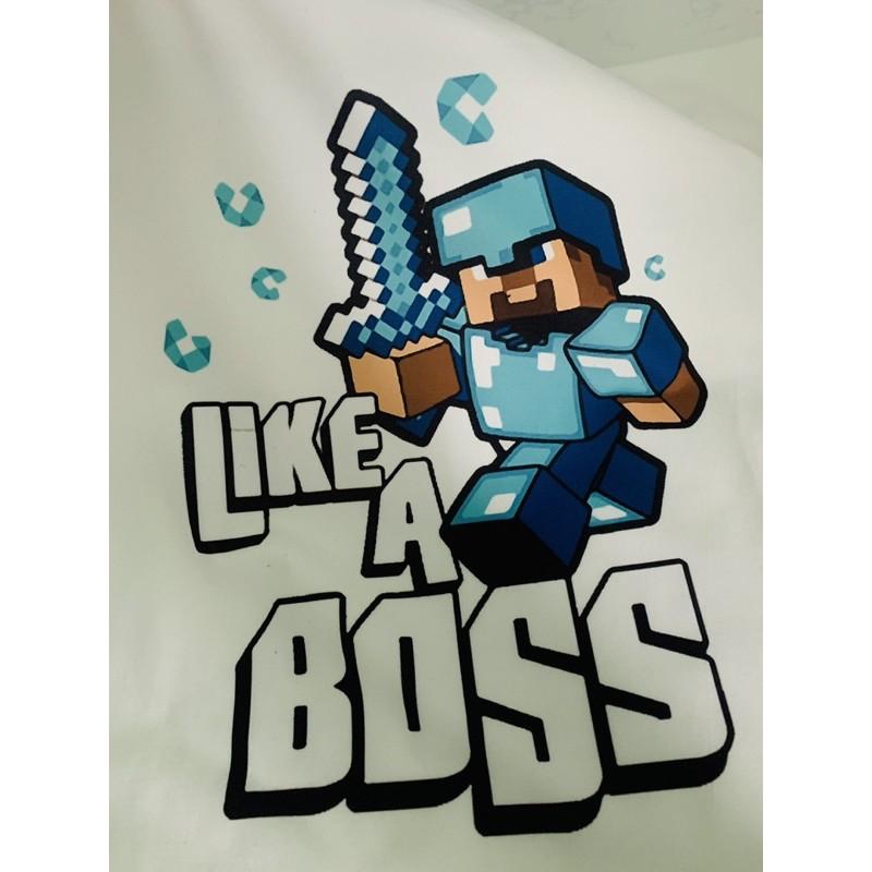 (Ảnh Thật Hot) Áo Thun Minecraft Like a Boss Siêu Đẹp - Áo Minecraft Tshirt MC13