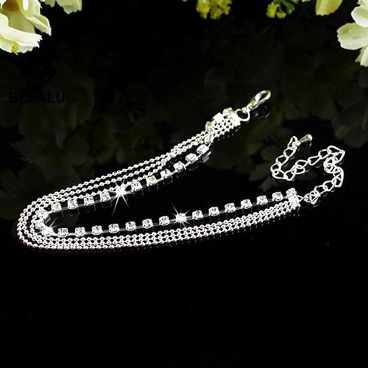 Lắc Chân Nữ Đính Đá Nhiều Lớp Thời Trang BEFALU - LCHK02