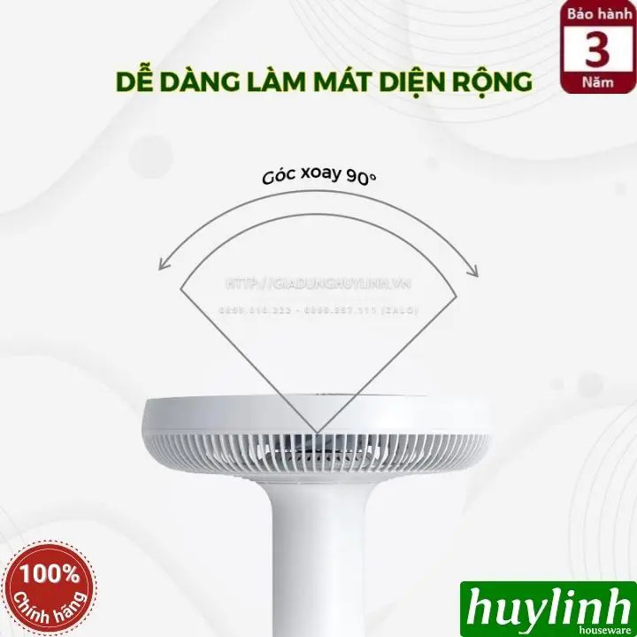 Quạt cây đứng thông minh Dreamer DHA-SSF136 [SSF136G - SSF136W] - Điều khiển giọng nói trực tiếp bàng Tiếng Anh - Hàng chính hãng