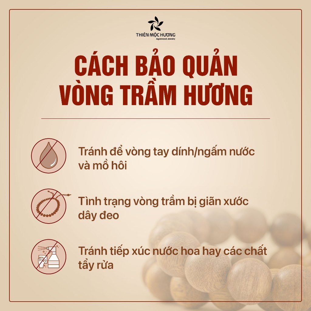 Vòng tay Trầm Hương Tây Tạng khắc chữ Om Mani Padme Hum mix trụ trúc bọc vàng 18K - Trầm Tốc Việt Nam tự nhiên, thơm dịu - Thiên Mộc Hương