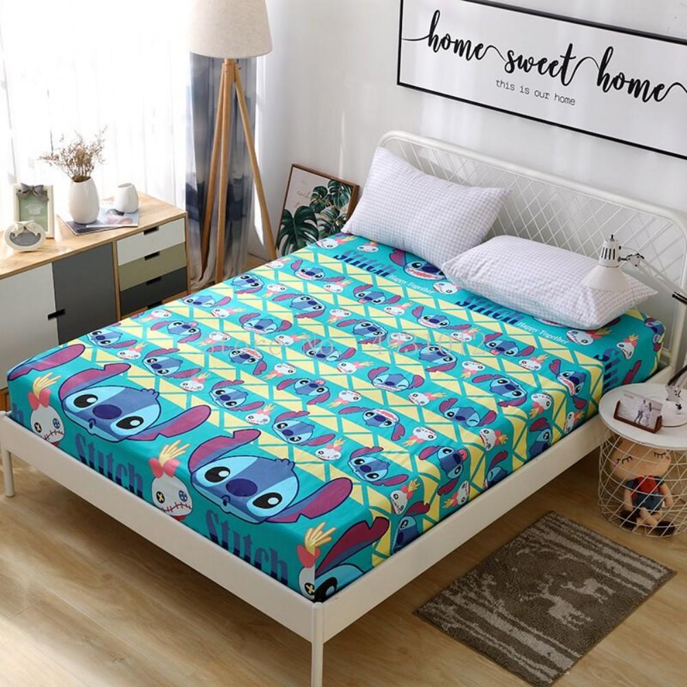 Disney Avengers Người Nhện Trang Bị Tấm Có Độ Đàn Hồi Giường Tấm Khăn Trải Giường Polyester Bọc Nệm Đơn Đôi Full