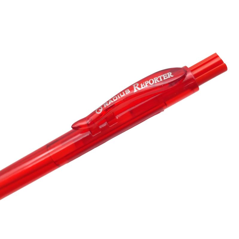 Bút Bi Bấm Reporter 0.5 mm - Radius - Mực Đỏ