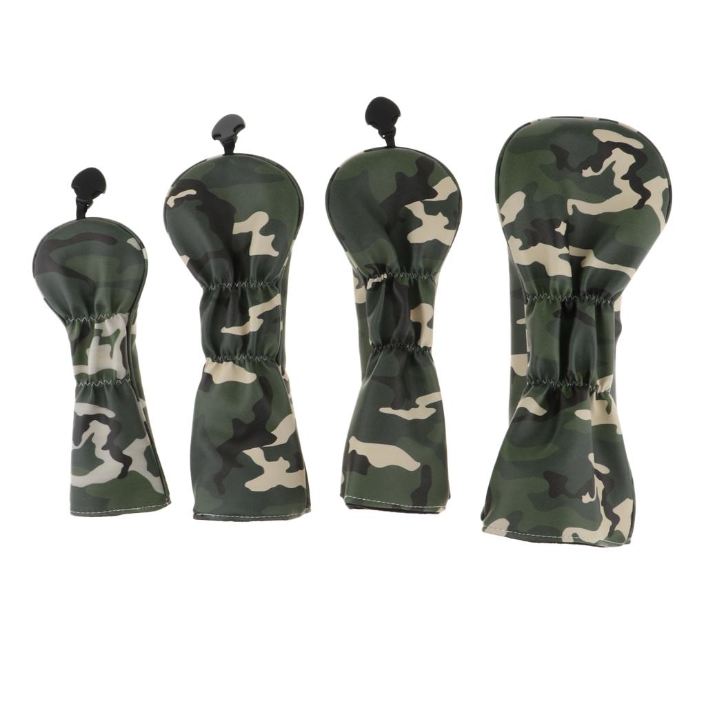 4Pcs Golf Club Headcover 460cc Driver Wood Head Covers 1 3 5 UT