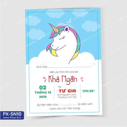 Thiệp thôi nôi – sinh nhật theo yêu cầu Pluxi