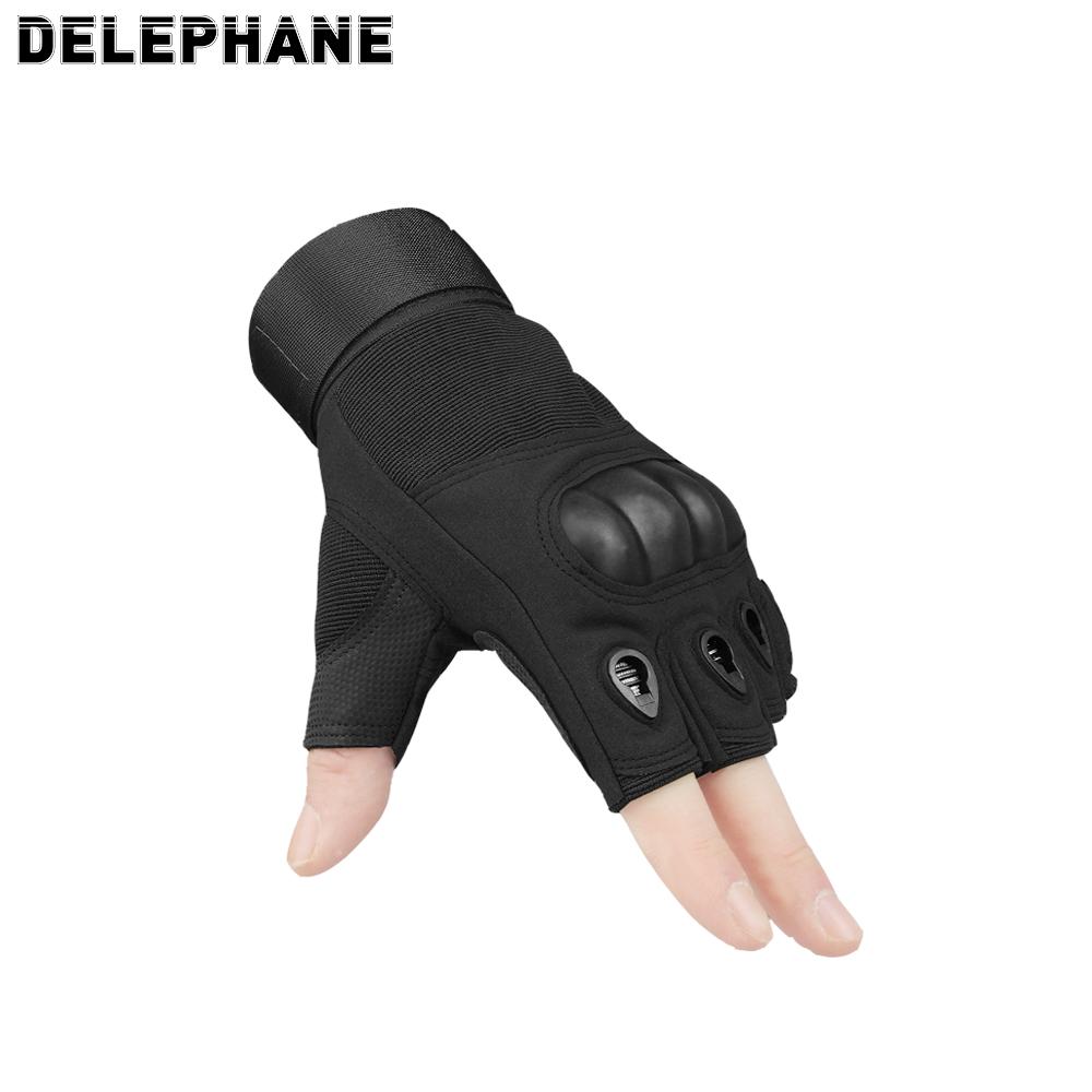 Thể Thao Mùa Hè Găng Tay Chiến Thuật Cơ Bản Bảo Vệ Tay Fingerless Gloves Chống Trơn Trượt Đen Găng Tay Quân Đội Quân Đội Nam Chụp Tập Gym