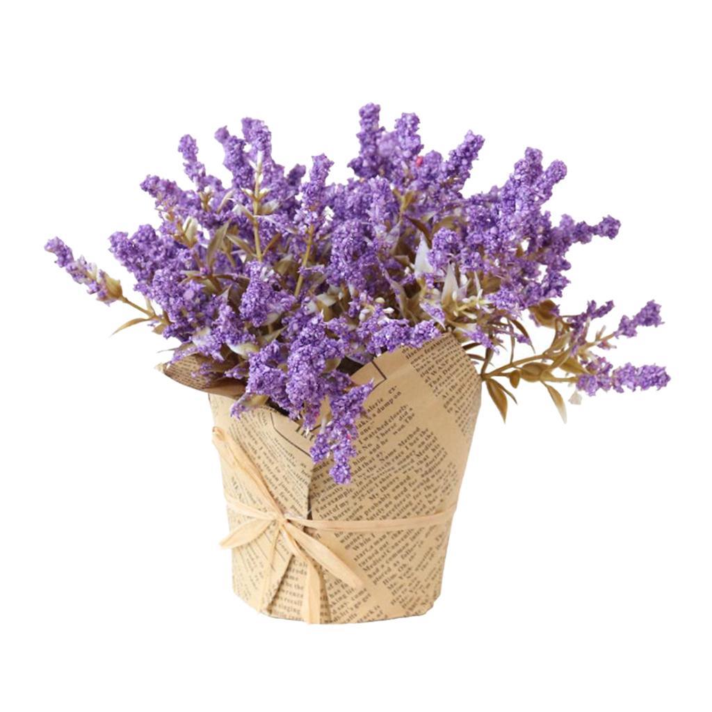 Artificial Lavender Gypsophila Home Decor Flower Fake Bouquet Pot Flower-02
