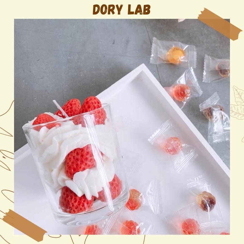 Nến Thơm Ly Tròn Kem Dây Tây Handmade Không Khói Giúp Thư Giãn - Dory Lab