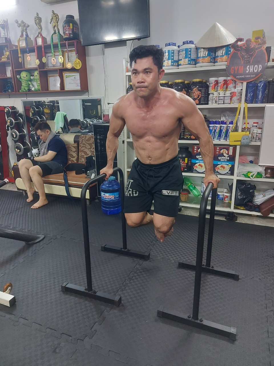 Xà kép mini, Parallettes size 2XL và 3XL (Cao 80cm, 90cm) chính hãng DAI NHAN, làm bằng thép, sơn tĩnh điện