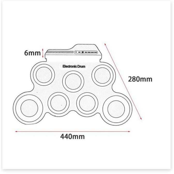 Trống điện tử giúp học nhạc giải trí Trống điện tử di động