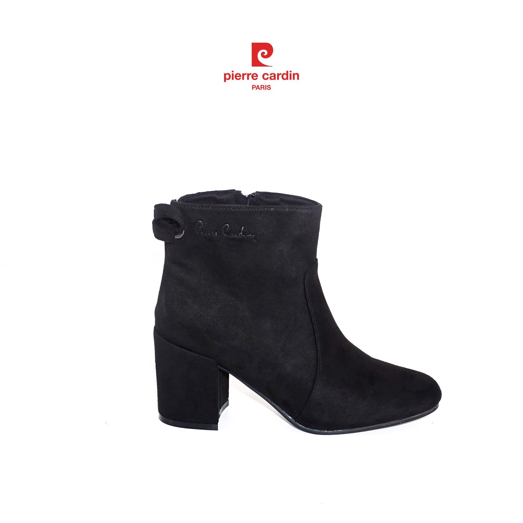 Giày boots nữ Pierre Cardin, chất liệu da cao cấp, cổ ngắn, gót cao 5cm, phù hợp mọi trang phục  PCWFWS 208