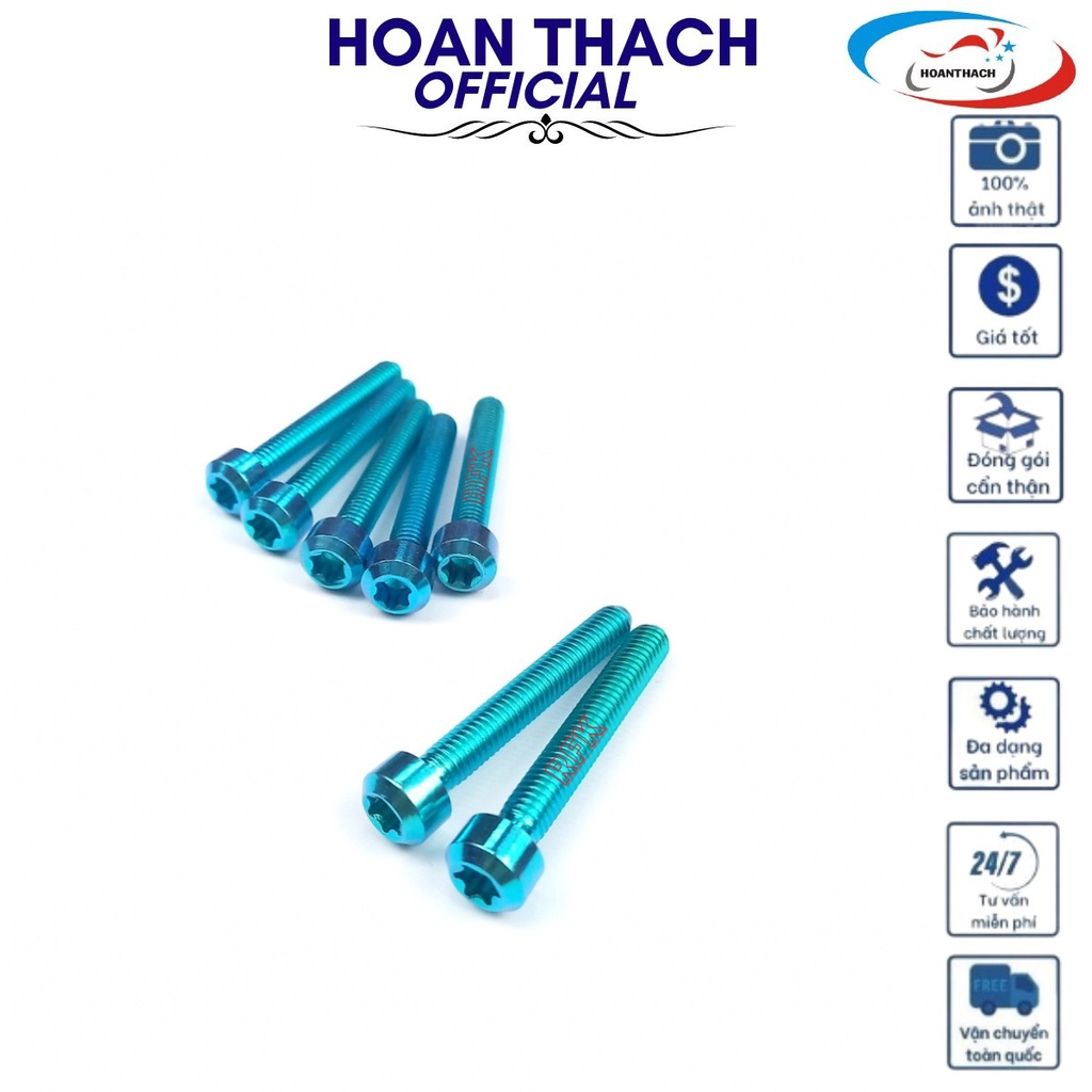 Ốc Gr5 6L40 Trụ Xanh Lục Bảo dùng cho nhiều dòng xe ,SP016451 (giá 1 con)