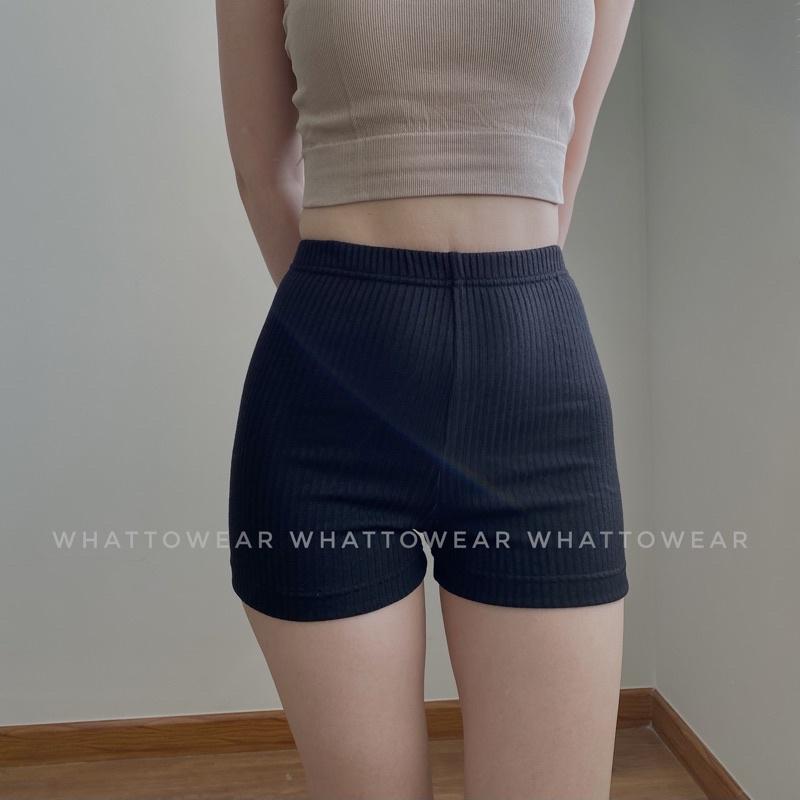 Quần mini biker short thun gân đũa len - by WTW