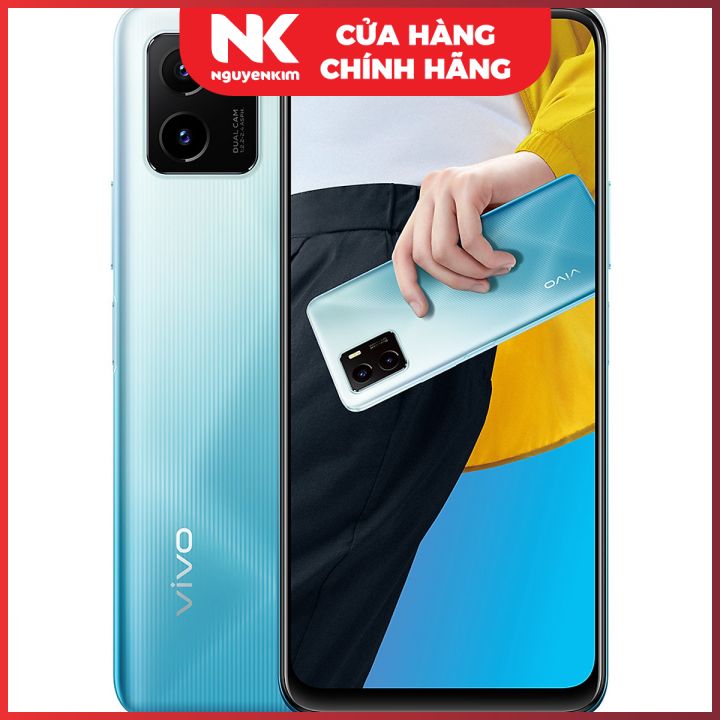 Điện thoại Vivo Y15s 3GB/32GB Trắng Xanh - Hàng Chính Hãng