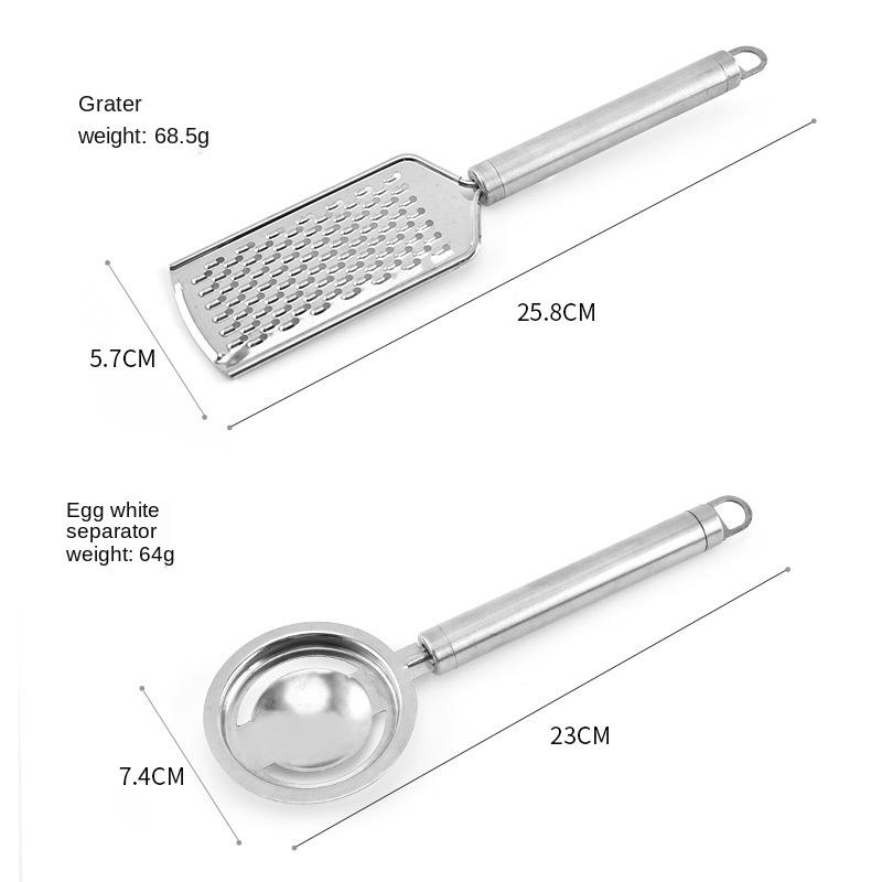 6 Cái/bộ Vật Dụng Nhà Bếp Bộ Thép Không Gỉ Máy Đánh Trứng Inox Xay Dưa Máy Bào Món Dụng Cụ Gắp Cá Quy Mô Máy Bào