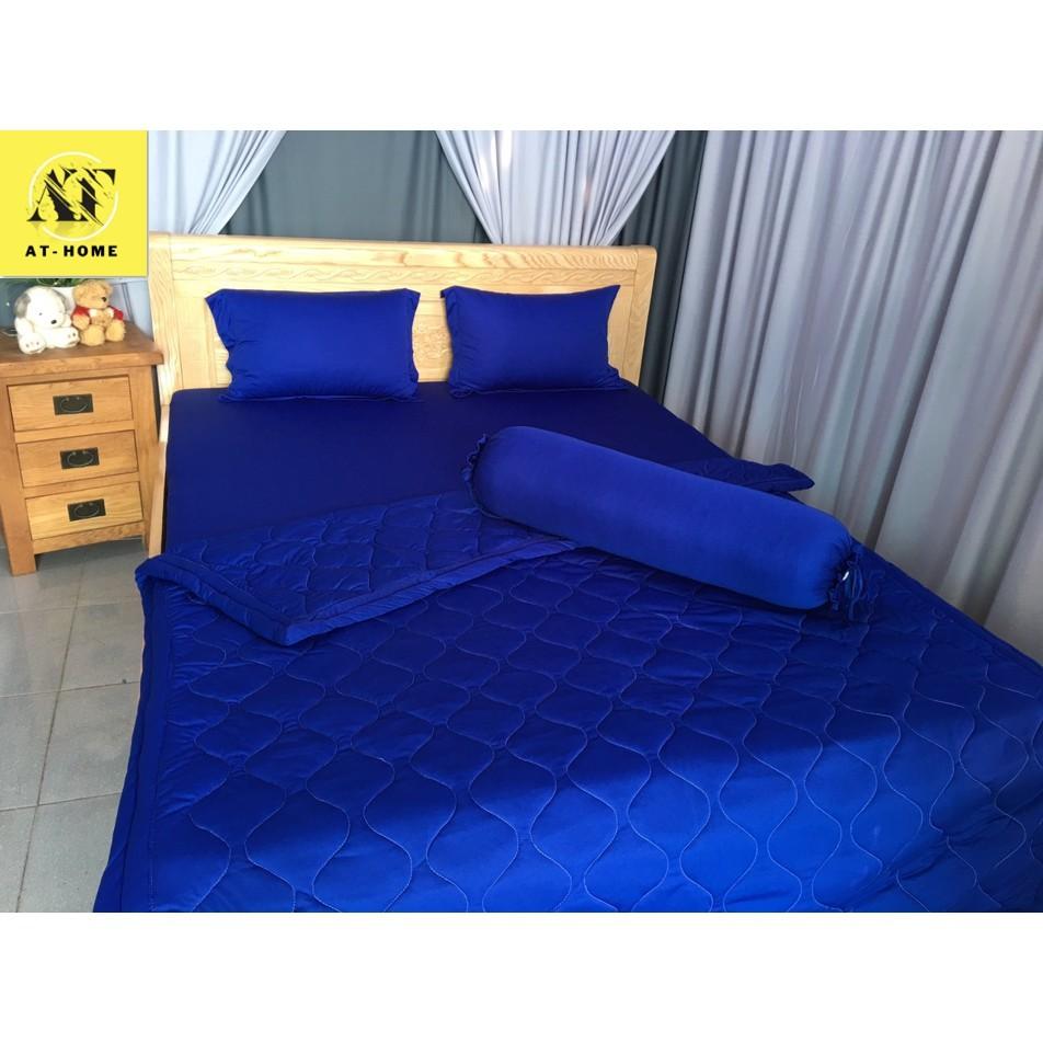 Ga - Drap Giường Lẻ Thun Mát Lạnh Thương hiệu LAN PHAM BEDDING - Màu Xanh Coban