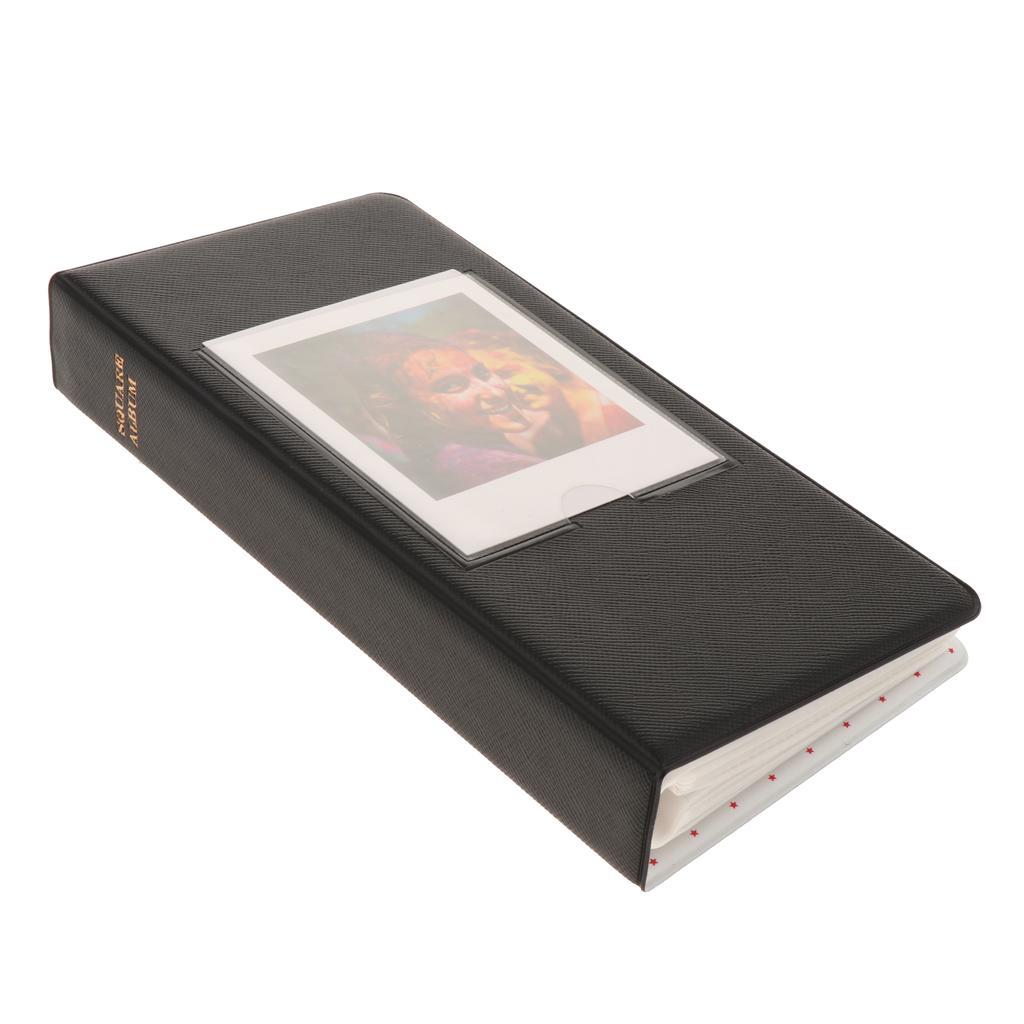 2 Pieces Pink+Black 64Pocket Photo Album Storage Case for Fuji SQ20/SQ10/SQ6