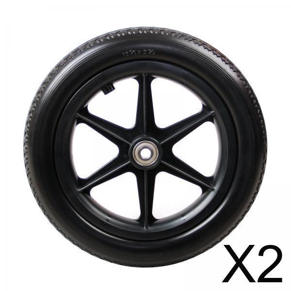 2 pieces 12inch Wheelchair Replacement Rear Wheel for Wheelchairs