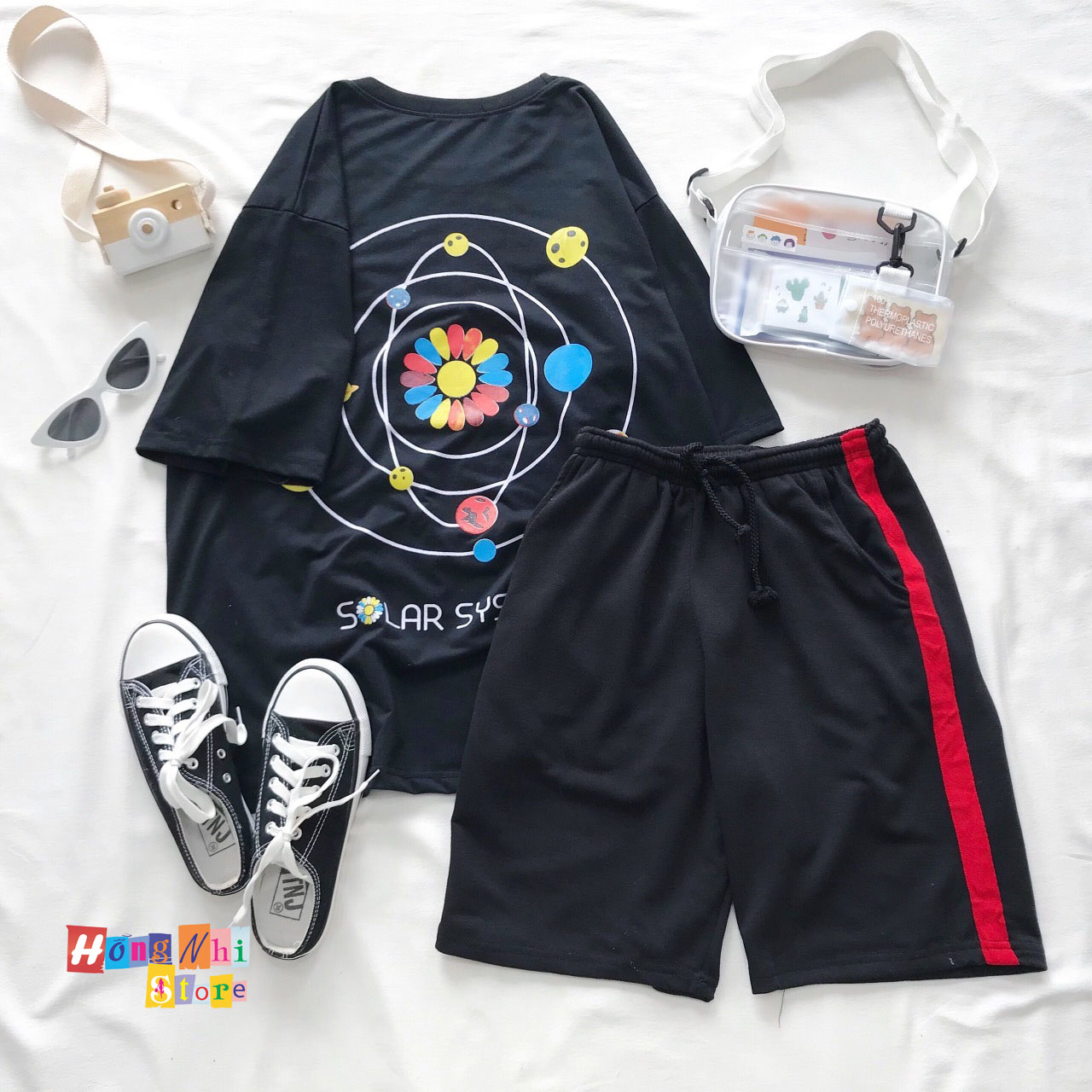 Quần Short Thun 1 Line Sọc Đỏ Unisex - MM