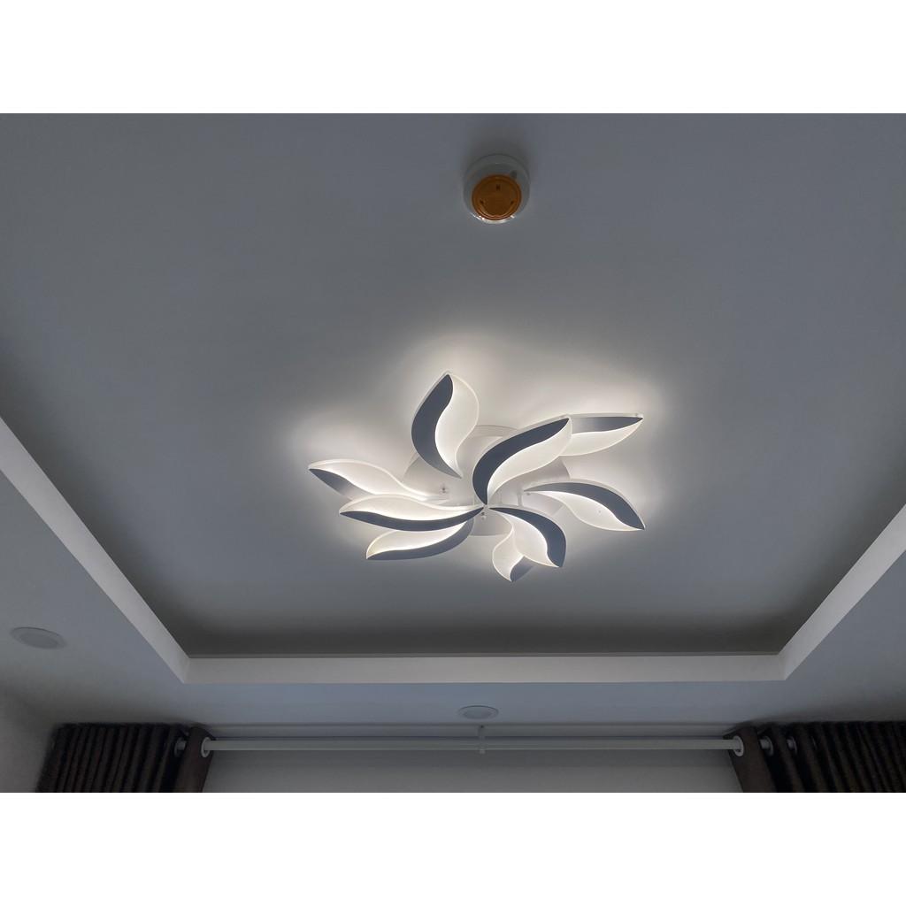 Đèn ốp trần trang trí phòng khách phòng ngủ 9 cánh có 3 chế độ sáng kèm điều khiển tăng chỉnh sáng - Mã 2013/9