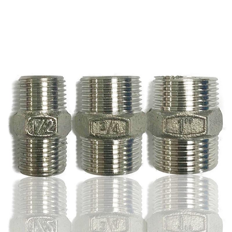 Kép nối 2 đầu ren inox Ø 21