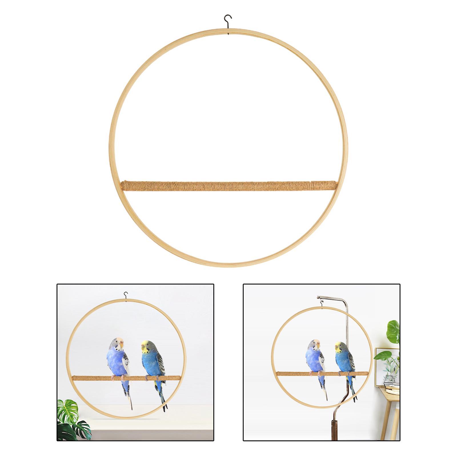 Parrot Swing Stand Hanging Bird Perch for Chicken Cage Standing Toy