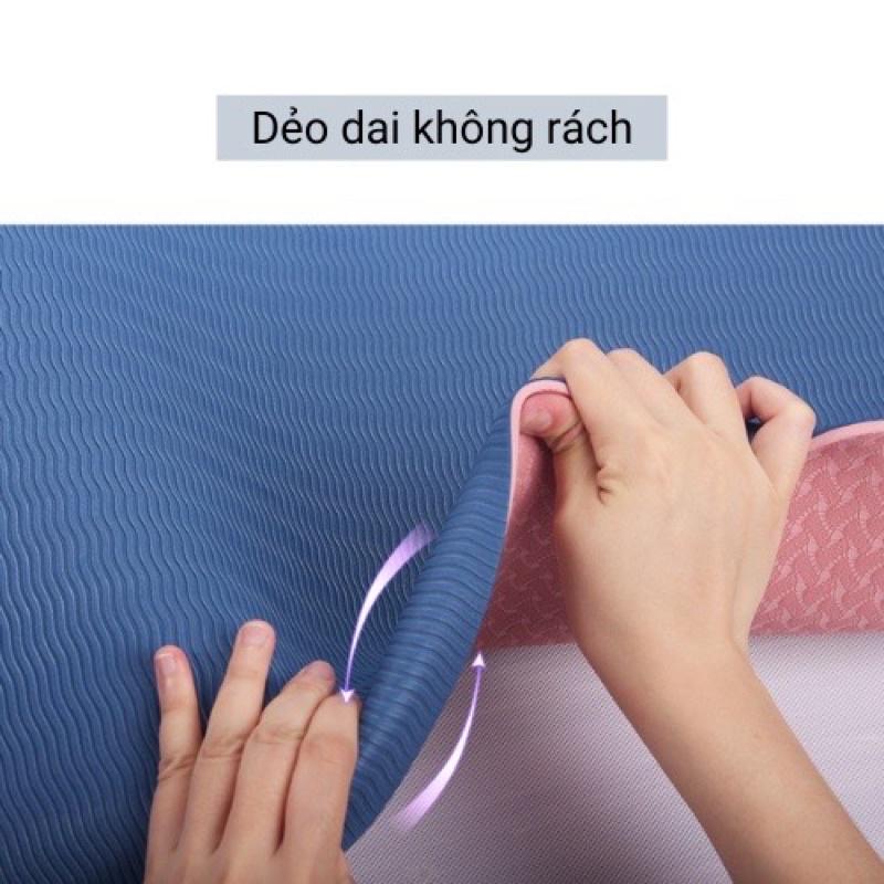 Thảm Tập Yoga TPE 2 Lớp 6mm định tuyến Cao Cấp Chống Trượt - Hàng Loại 1 Chất Lượng Tuyệt Vời