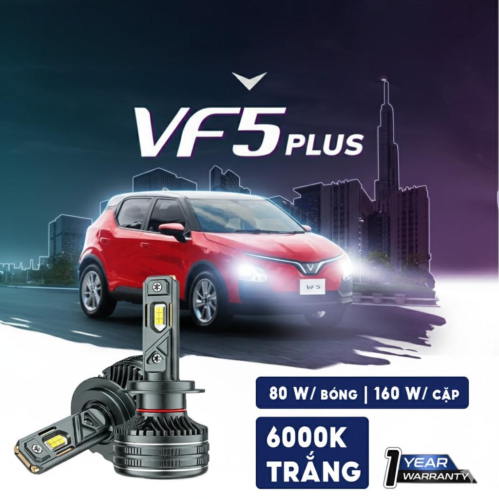 2 Bóng Đèn Cos Pha LED VinFast VF5 / VF5 Plus LED H7 Đèn Pha/ Cos - Trắng 6000K / 90W - 160W - 【VF5 / Vf5 Plus