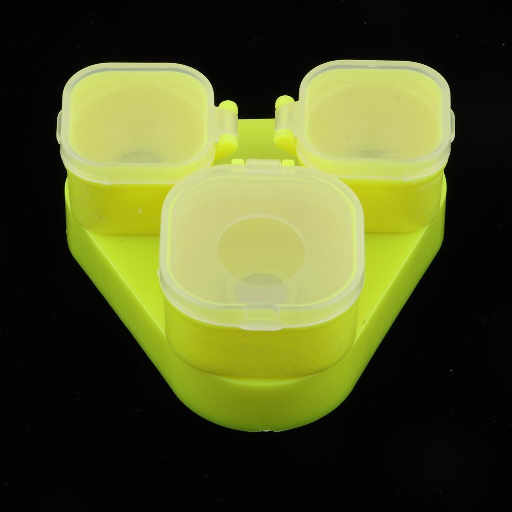 Plastic Pull Bait Plate Bait Tray Fishing Bait Storage Box - Yellow Round / Square Box