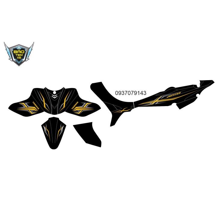 Tem rời dán xe jupiter MX dán xe đen