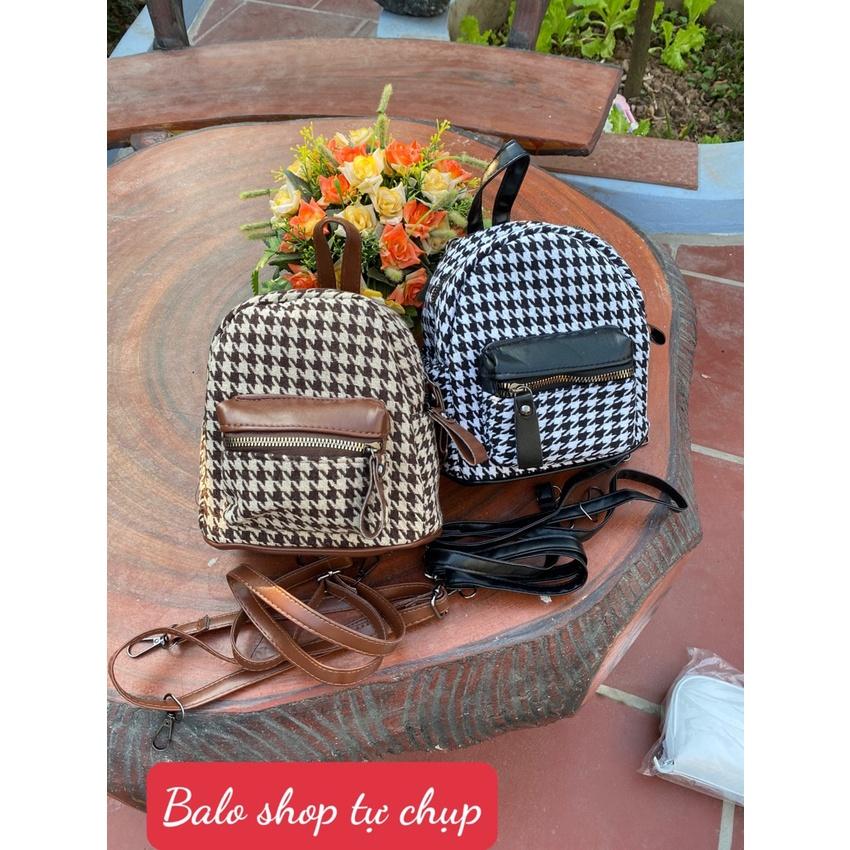 Balo thời trang nữ kẻ caro đi học đi chơi Giatot68 98