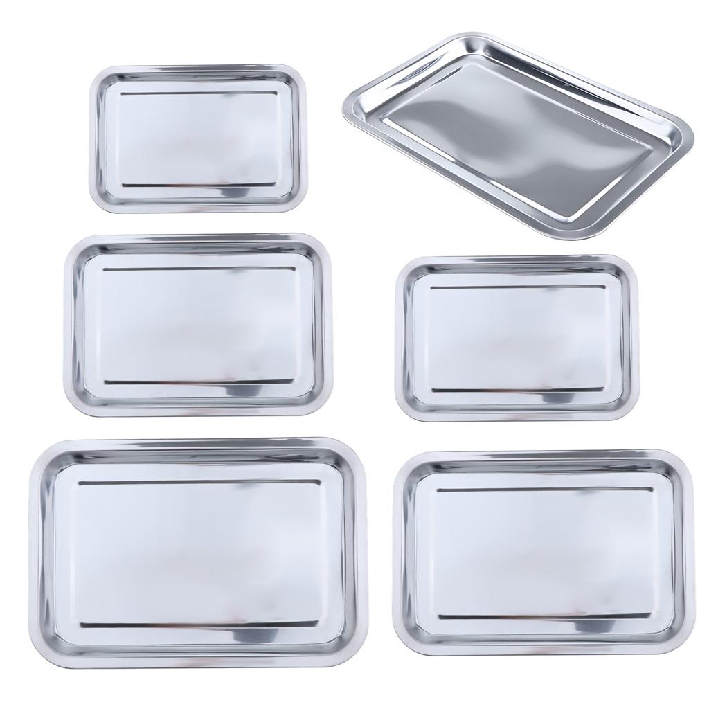 Steel Tableware Dish Plate Food Organizer Tray Pan