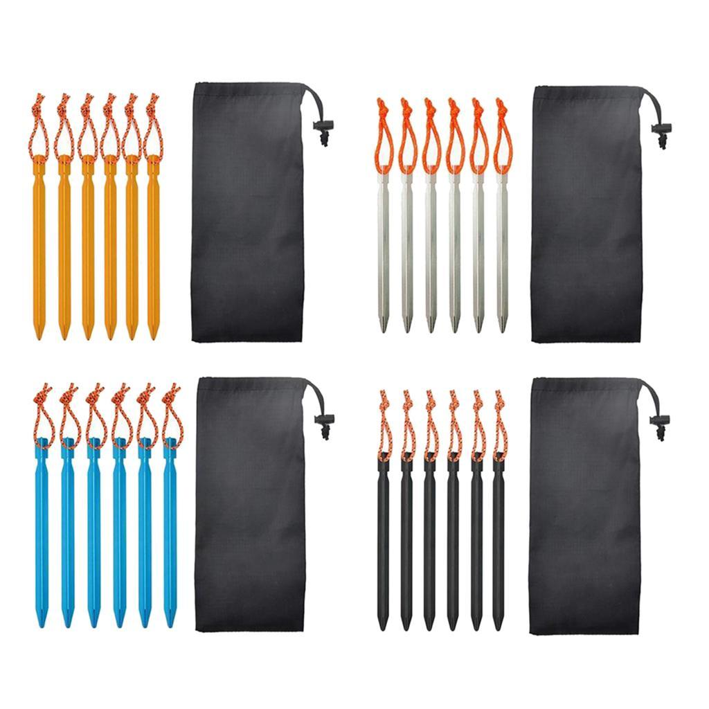24Pack Heavy Duty Aluminum Tent Stake Y-Beam Tent Peg Tent Nails Yellow