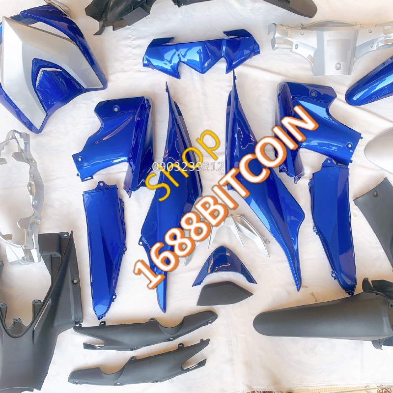 Bộ dàn áo Wave RSX 110 MÀU XANH BẠC- RSX 110 đời 2010 đến 2011-nhựa ABS cao cấp LOẠI 1