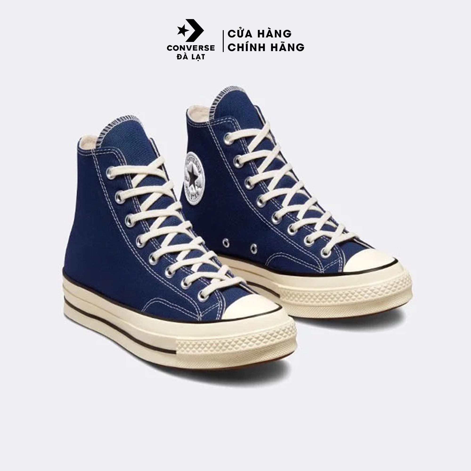 Giày Converse Unisex cổ cao Chuck 70 High Recycled Canvas Midnight Navy - 172676C